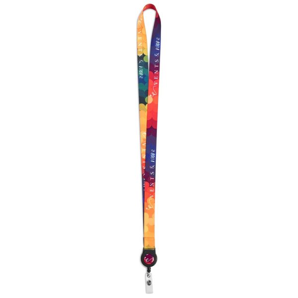 Altitude Badge Reel Double-Sided Sublimated Satin Lanyard 8 Altitude Badge Reel Double-Sided Sublimated Satin Lanyard