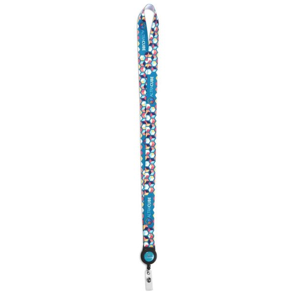 Altitude Badge Reel Single-Sided Sublimated Satin Lanyard 3 Altitude Badge Reel Single-Sided Sublimated Satin Lanyard