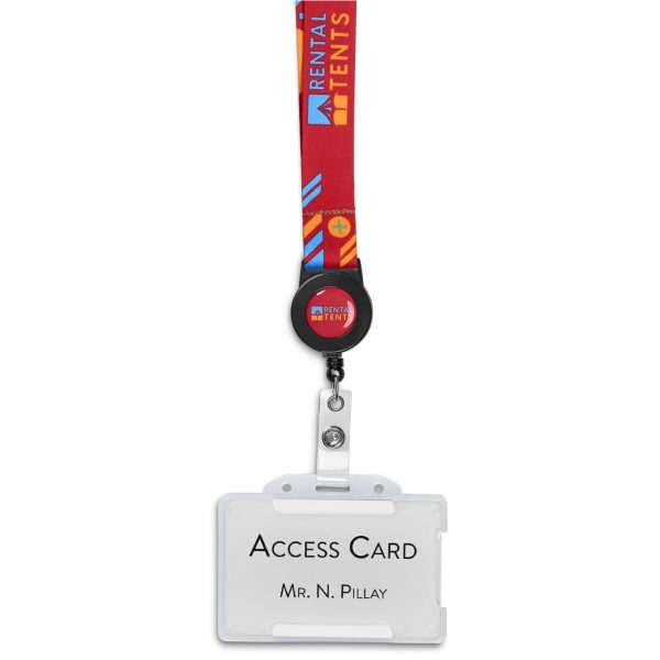 Altitude Badge Reel Single-Sided Sublimated Satin Lanyard 9 Altitude Badge Reel Single-Sided Sublimated Satin Lanyard