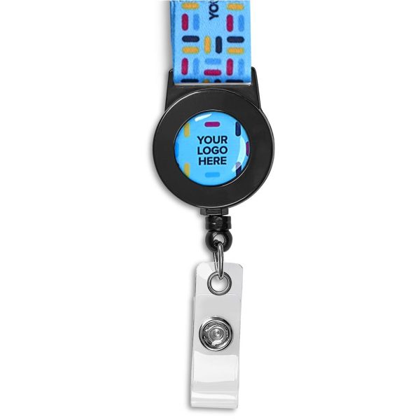 Altitude Sample Retractable Badge Reel Single-Sided Sublimation Satin Lanyard