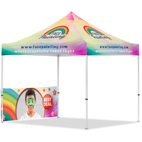 Coated Steel Sublimated Gazebo 3m x 3m - 1 Half-Wall Ski