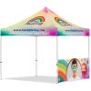 Coated Steel Sublimated Gazebo 3m x 3m - 1 Half-Wall Ski