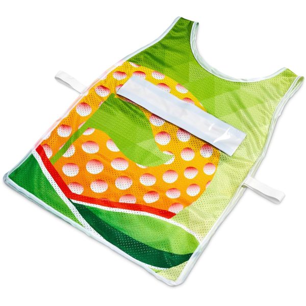 Hoppla Jackal Caddy Bib with PVC Name Sleeve-White 1 Hoppla Jackal Caddy Bib with PVC Name Sleeve-White