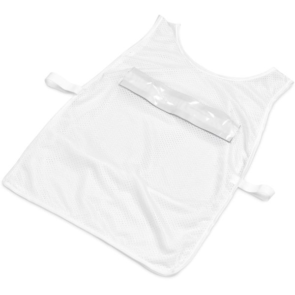Hoppla Jackal Caddy Bib with PVC Name Sleeve-White 3 Hoppla Jackal Caddy Bib with PVC Name Sleeve-White