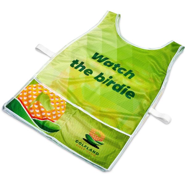 Hoppla Jackal Caddy Bib with PVC Name Sleeve-White 4 Hoppla Jackal Caddy Bib with PVC Name Sleeve-White