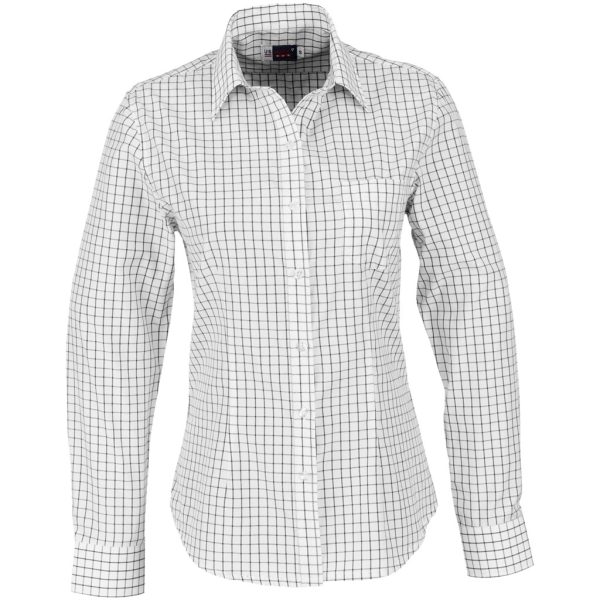Ladies Long Sleeve Aston Shirt – White Ladies Long Sleeve Aston Shirt - White