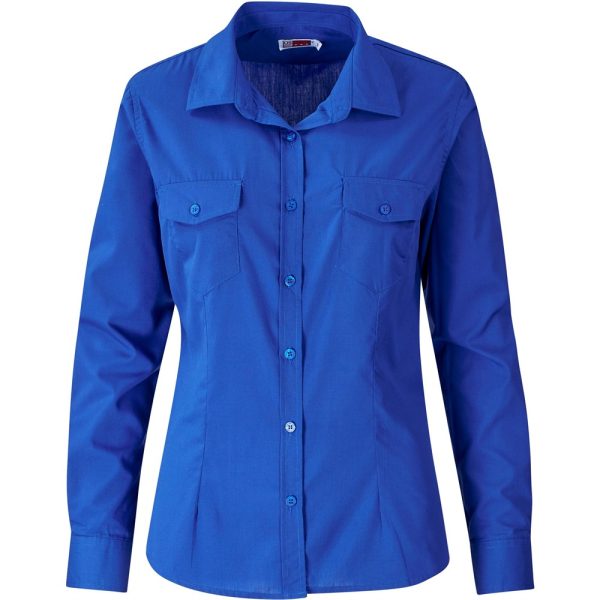 Ladies Long Sleeve Kensington Shirt - Royal Blue Ladies Long Sleeve Kensington Shirt - Royal Blue