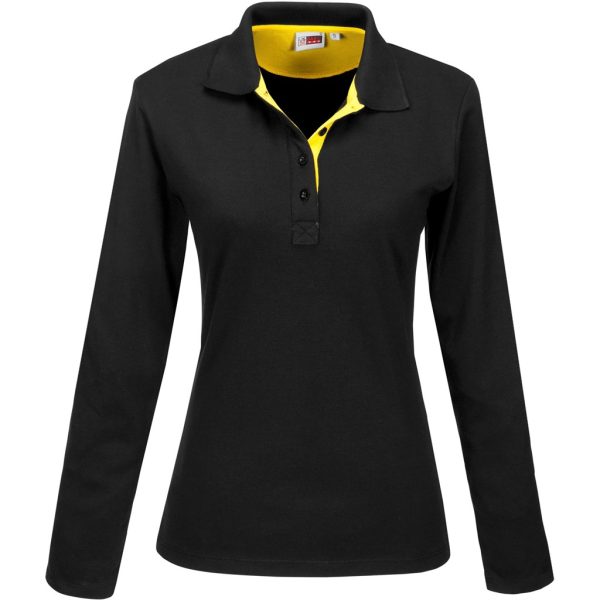 Ladies Long Sleeve Solo Golf Shirt - Yellow Ladies Long Sleeve Solo Golf Shirt - Yellow