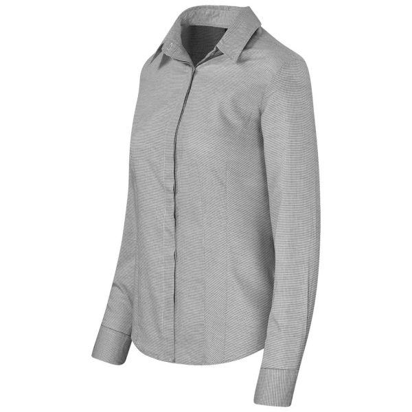 Ladies Long Sleeve Taylor Shirt - Grey2 Ladies Long Sleeve Taylor Shirt - Grey