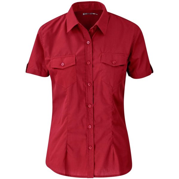 Ladies Short Sleeve Kensington Shirt - Red Ladies Short Sleeve Kensington Shirt - Red