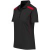 Ladies United Golf Shirt - Black Red