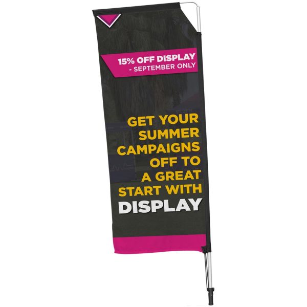 Legend 2M Sublimated Telescopic Double-Sided Flying Banner - 1 complete unit3 Legend 2M Sublimated Telescopic Double-Sided Flying Banner - 1 complete unit