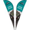 Legend 4M Sublimated Sharkfin Double-Sided Flying Banner - 1 complete unit