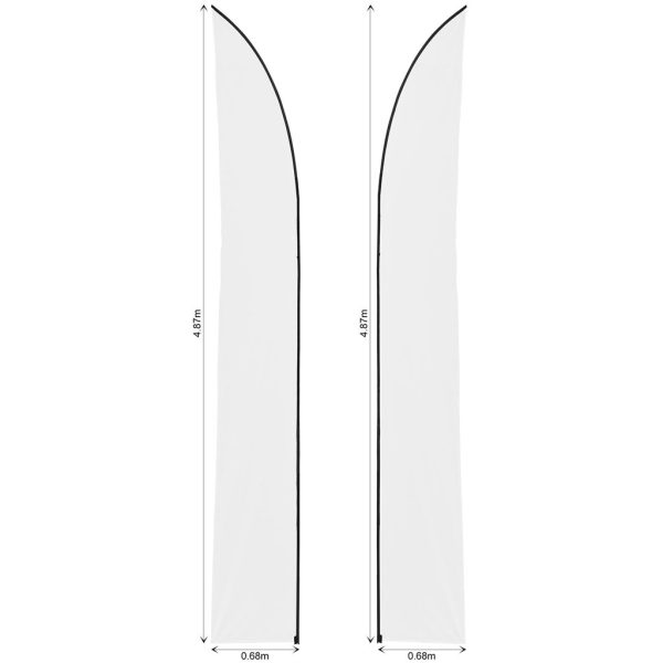 Legend 4m Sublimated Arcfin Double-Sided Flying Banner Skin (Excludes Hardware)