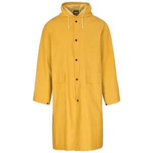 Light Duty Storm Rubberised Polyester/PVC Raincoat - Yellow