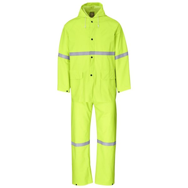Light Duty Tornado Hi-Viz Reflective Rubberised Rainsuit - Yellow