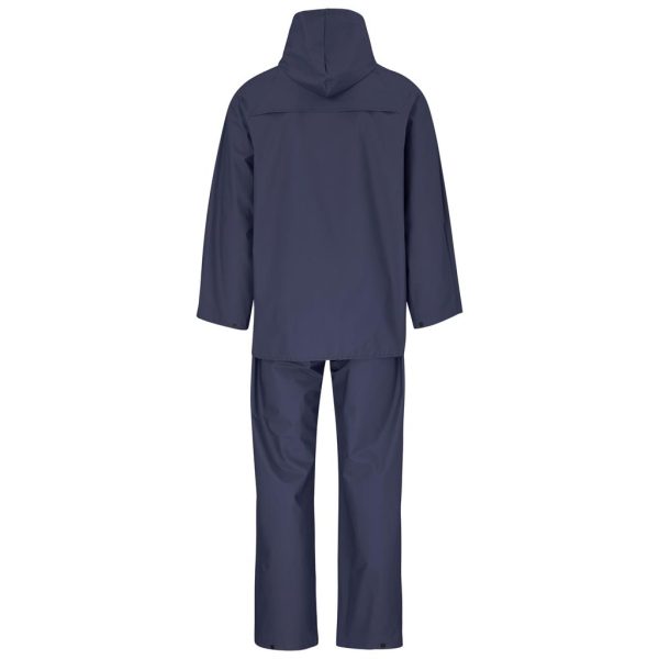 Light Hurricane Rubberised Polyester/PVC Rainsuit - Navy