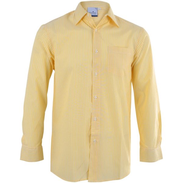 Mens Long Sleeve Drew Shirt - Yellow