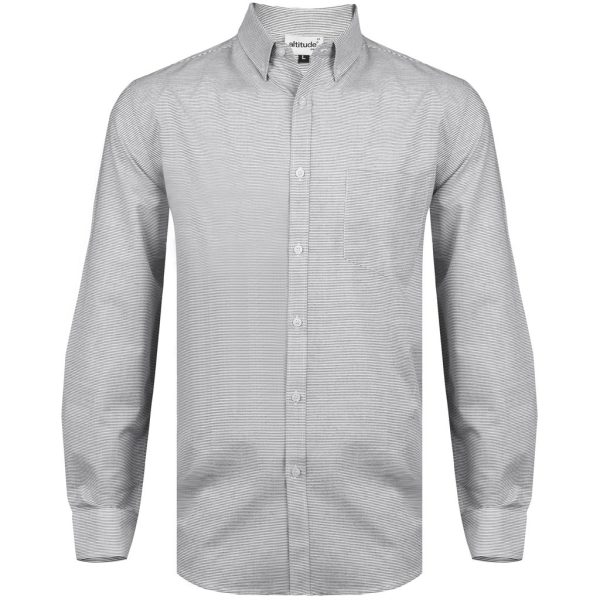 Mens Long Sleeve Earl Shirt - Grey