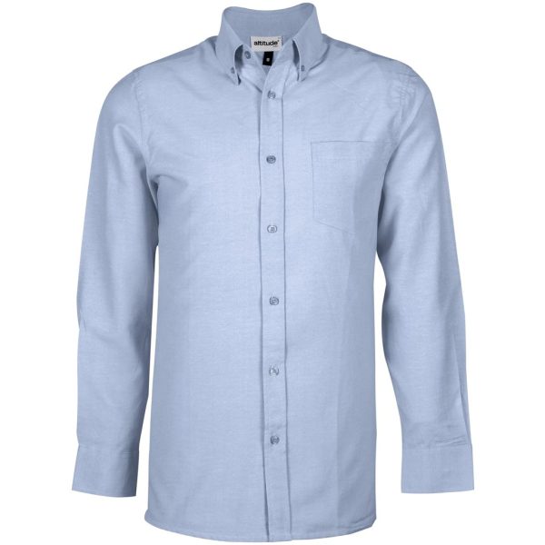 Mens Long Sleeve Oxford Shirt - Light Blue Mens Long Sleeve Oxford Shirt - Light Blue