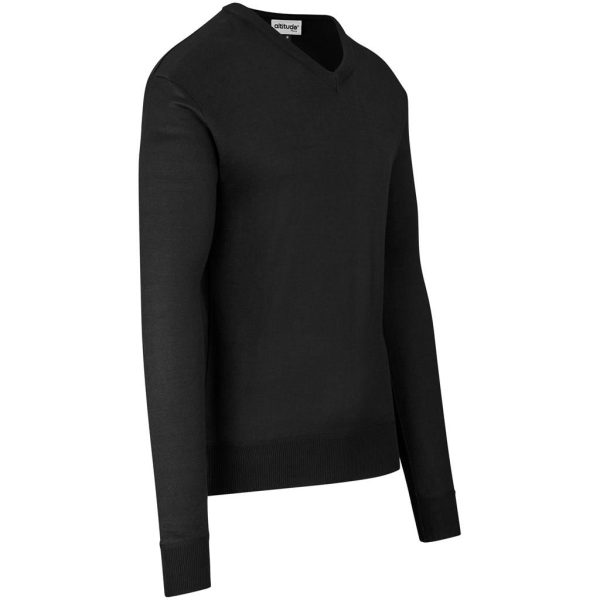 Mens Long Sleeve Peru V-Neck Jersey - Black