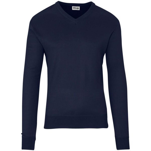 Mens Long Sleeve Peru V-Neck Jersey - Navy