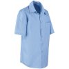 Mens Short Sleeve Micro Check Shirt - Light Blue