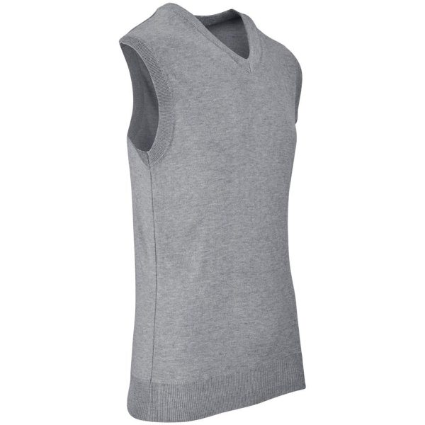 Mens Sleeveless Peru V-Neck Jersey - Grey