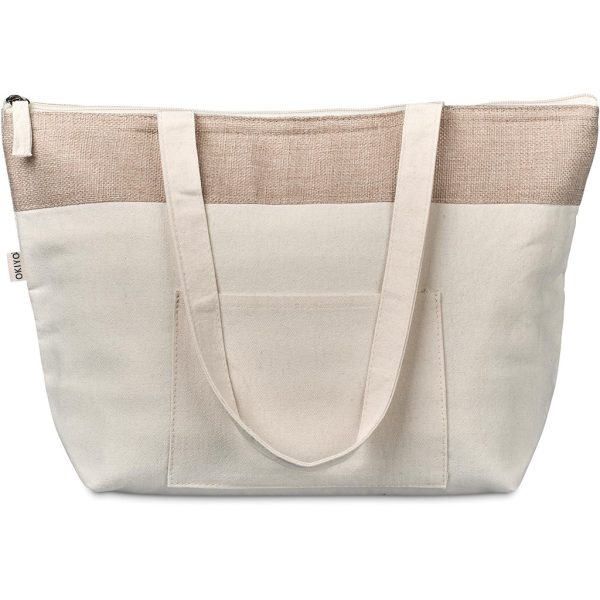 Okiyo Arshi Cotton & Jute 12 Can Lunch Cooler 2 Okiyo Arshi Cotton & Jute 12 Can Lunch Cooler