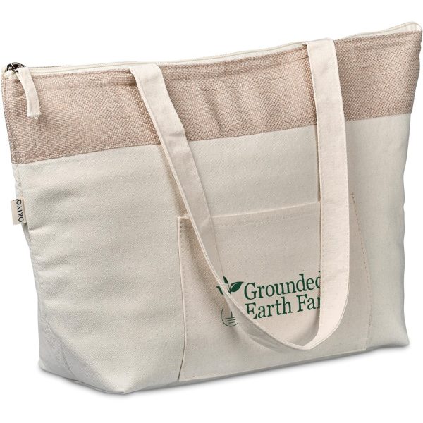 Okiyo Arshi Cotton & Jute 12 Can Lunch Cooler 4 Okiyo Arshi Cotton & Jute 12 Can Lunch Cooler