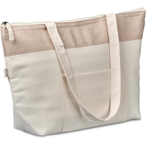 Okiyo Arshi Cotton & Jute 12 Can Lunch Cooler 5 Okiyo Arshi Cotton & Jute 12 Can Lunch Cooler
