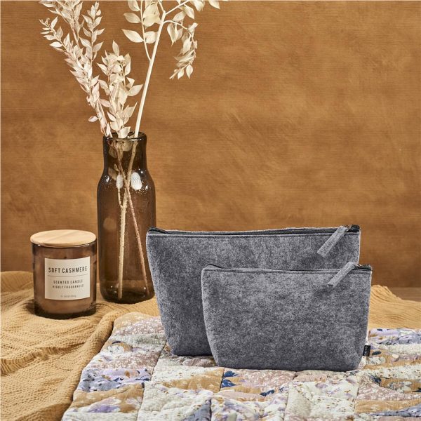 Okiyo Kesho Recycled PET Felt Mini Cosmetic Bag 2 Okiyo Kesho Recycled PET Felt Mini Cosmetic Bag