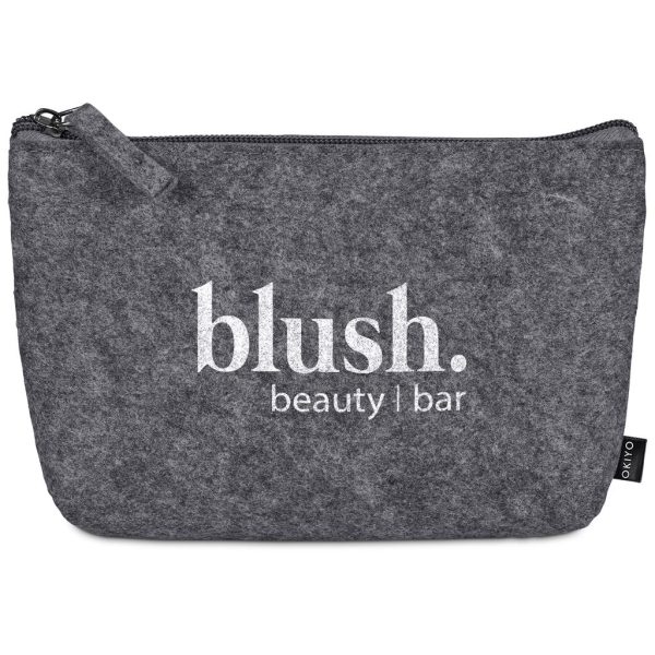 Okiyo Kesho Recycled PET Felt Mini Cosmetic Bag 3 Okiyo Kesho Recycled PET Felt Mini Cosmetic Bag