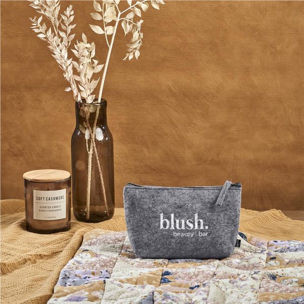 Okiyo Kesho Recycled PET Felt Mini Cosmetic Bag 6 Okiyo Kesho Recycled PET Felt Mini Cosmetic Bag