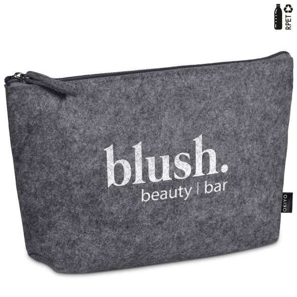 Okiyo Kesho Recycled PET Felt Mini Cosmetic Bag Okiyo Kesho Recycled PET Felt Mini Cosmetic Bag
