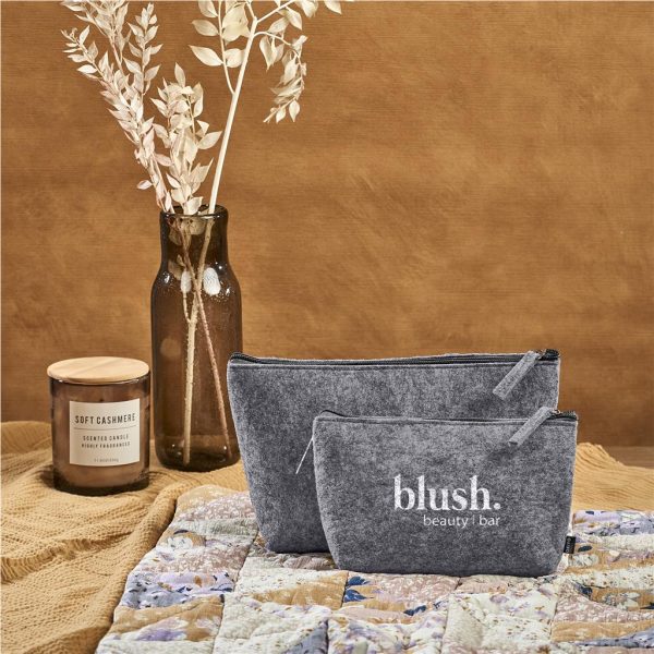 Okiyo Kesho Recycled PET Felt Mini Cosmetic Bag 7 Okiyo Kesho Recycled PET Felt Mini Cosmetic Bag