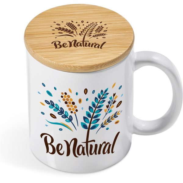 Okiyo Sozo Bamboo & Ceramic Sublimation Coffee Mug - 330ml