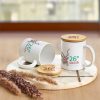 Okiyo Sozo Bamboo & Ceramic Sublimation Coffee Mug - 330ml