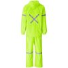 Outdoor Hi-Viz Reflective Polyester/PVC Rainsuit - Lime