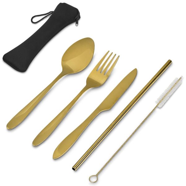 Serendipio Golden Cutlery Set 4 Serendipio Golden Cutlery Set