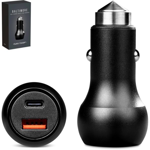Swiss Cougar Baltimore 2 -in-1 Fast Car Charger & Tool 11 Swiss Cougar Baltimore 2 -in-1 Fast Car Charger & Tool