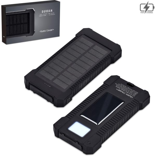 Swiss Cougar Durban Fast Charge 20W Solar Power Bank -10000mAh 4 Swiss Cougar Durban Fast Charge 20W Solar Power Bank -10000mAh