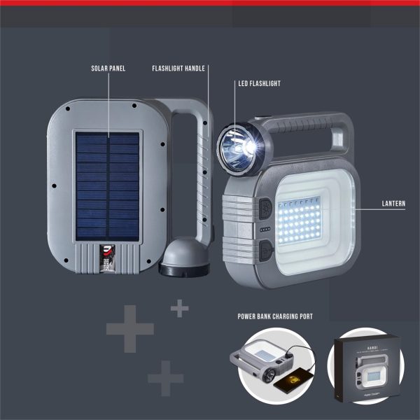 Swiss Cougar Hanoi Solar Lantern & Power Bank - 2,400mAh