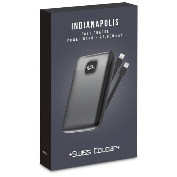 Swiss Cougar Indianapolis Fast Charge 22.5W Power Bank -20,000mAh