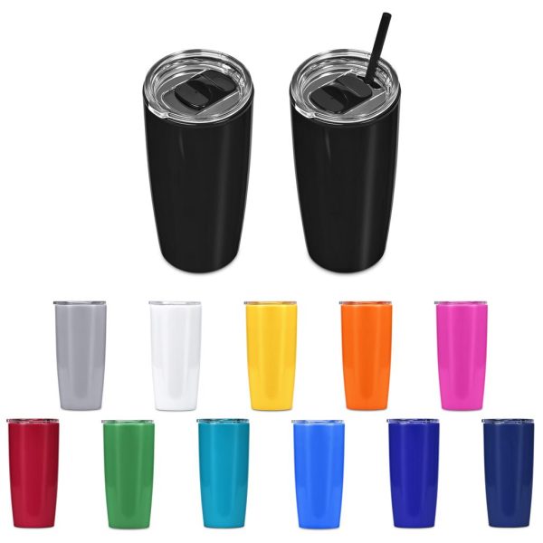 Altitude Daytona Plastic 2-in-1 Double-Wall Tumbler & Straw - 600ml1 Altitude Daytona Plastic 2-in-1 Double-Wall Tumbler & Straw - 600ml