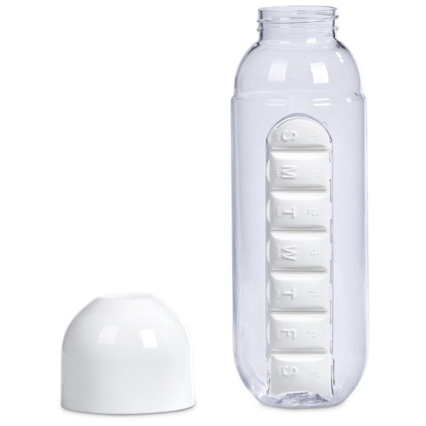 Altitude Vita-Stream Pill Box Plastic Water Bottle - 600ml 3 Altitude Vita-Stream Pill Box Plastic Water Bottle - 600ml