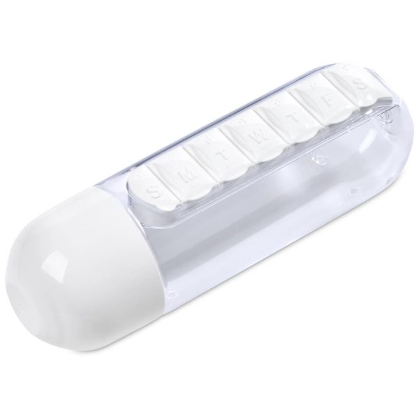 Altitude Vita-Stream Pill Box Plastic Water Bottle - 600ml20 Altitude Vita-Stream Pill Box Plastic Water Bottle - 600ml