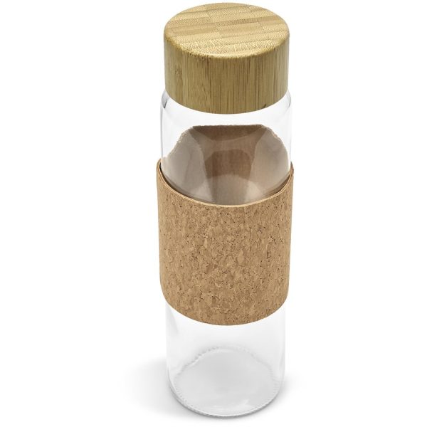 Kooshty Clear Bamboost Glass Water Bottle - 700ml