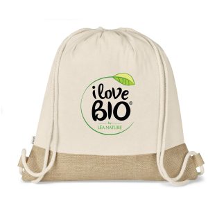 Okiyo Bijin Jute & Cotton Drawstring Bag Okiyo Bijin Jute & Cotton Drawstring Bag