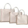 Okiyo Chinsai Midi Jute & Cotton Tote 11 Okiyo Chinsai Midi Jute & Cotton Tote